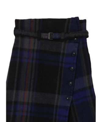 FELTED WOOL ASYMMETRIC SKIRT YXー